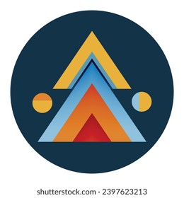 Christmas tree. Abstract geometric triangles New Year Concept