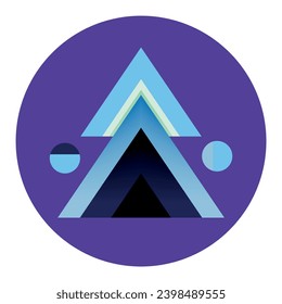 Christmas tree. Abstract geometric triangles New Year Concept