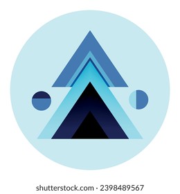 Christmas tree. Abstract geometric triangles New Year Concept