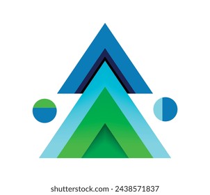 Christmas tree. Abstract geometric triangles New Year Concept
