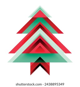 Christmas tree. Abstract geometric triangles New Year Concept