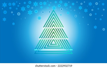 christmas tree abstract geometric vector gradient background