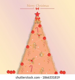 Weihnachtsbaum auf abstraktem Hintergrund