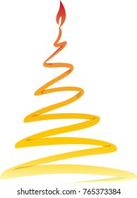 Christmas tree abstract icon