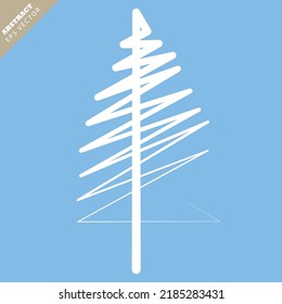 Christmas tree, abstract image, vector illustration.