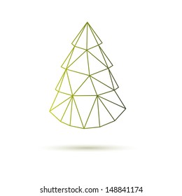 Christmas tree abstract isolated on a white backgrounds. Vector illustration