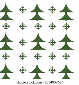 Christmas tree abstract pattern, green trees, geometric shapes