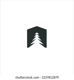 Christmas tree abstract with a star with geometric lines on a white background.