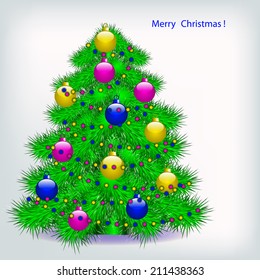 Christmas tree abstract vector illustration