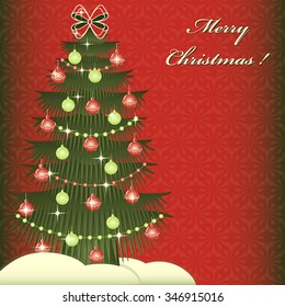 Christmas tree. Abstract Christmas vector illustration