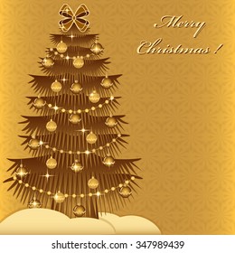Christmas tree. Abstract Christmas vector illustration