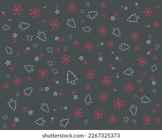 Christmas tree abstract vector pattern 
