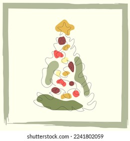 Christmas tree. Abstraction. Vector illustration