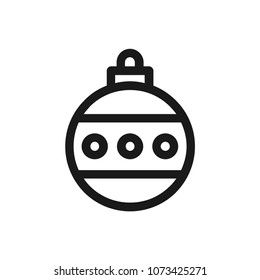 Christmas tree accessories icon concept. Availabel in vector. Linear style.