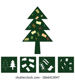 Christmas tree and accessories for prevent Covid-19  flu  