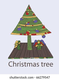 christmas tree and angels