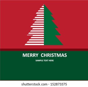 Christmas tree applique and bow vector background