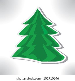 Christmas tree applique vector background