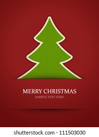 Christmas tree applique vector background