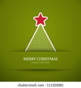 Christmas tree applique vector background