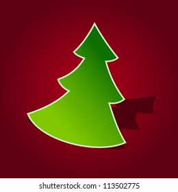 Christmas tree applique vector background. Eps 10.
