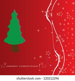 Christmas tree applique vector background. Eps 10.