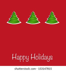 Christmas tree applique vector background