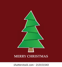 Christmas tree applique vector background. Eps 10.