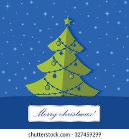 Christmas tree applique vector background. Eps 10.