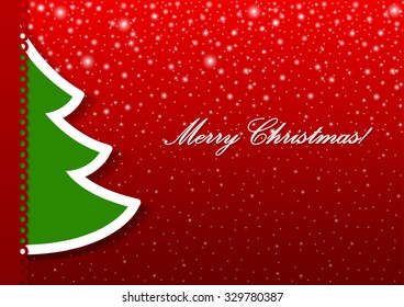 Christmas tree applique vector background. Eps 10.