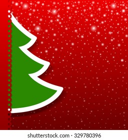 Christmas tree applique vector background. Eps 10.