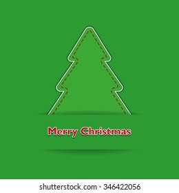 Christmas tree applique vector background