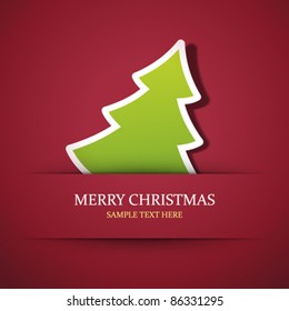 Christmas tree applique vector background. Eps 10.