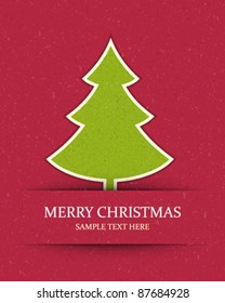 Christmas tree applique vector background. Eps 10.