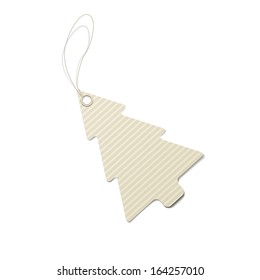 Christmas tree applique vector price tag / label. Eps 10.