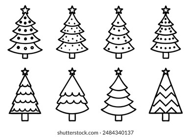 Christmas Tree art illustration bringing seasonal beauty to artistic creations