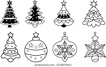 Christmas tree art vector illustration