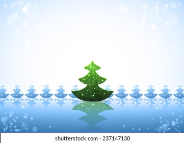 Christmas tree background. Abstract Vector Illustration