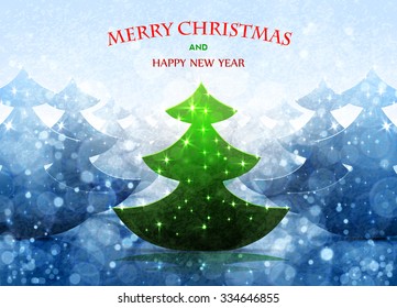 Christmas tree background. Abstract Vector Illustration eps 10