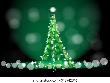 Christmas tree background. Blur, bokeh.