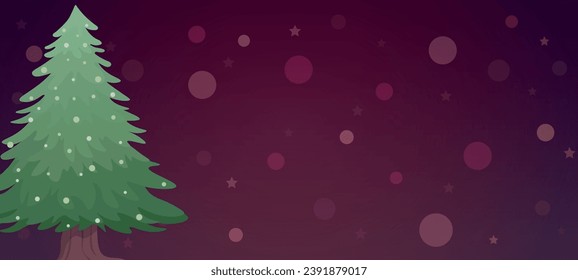 christmas tree background with bokeh effect