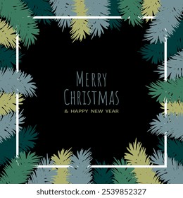 Fondo del árbol de Navidad de cerca. Ilustración vectorial.