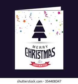Christmas tree background, Creative Christmas tree Card, Abstract Christmas Tree