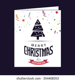 Christmas tree background, Creative Christmas tree Card, Abstract Christmas Tree