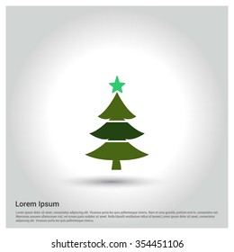 Christmas tree background, Creative Christmas tree Card, Abstract Christmas Tree