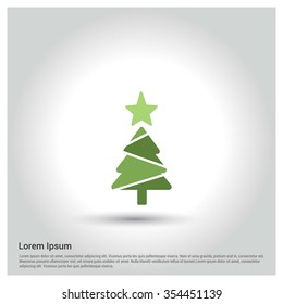Christmas tree background, Creative Christmas tree Card, Abstract Christmas Tree