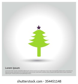 Christmas tree background, Creative Christmas tree Card, Abstract Christmas Tree