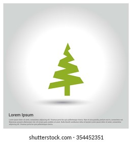 Christmas tree background, Creative Christmas tree Card, Abstract Christmas Tree