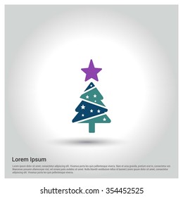 Christmas tree background, Creative Christmas tree Card, Abstract Christmas Tree
