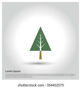 Christmas tree background, Creative Christmas tree Card, Abstract Christmas Tree